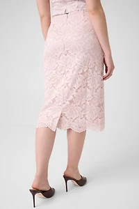 Lace midi skirt