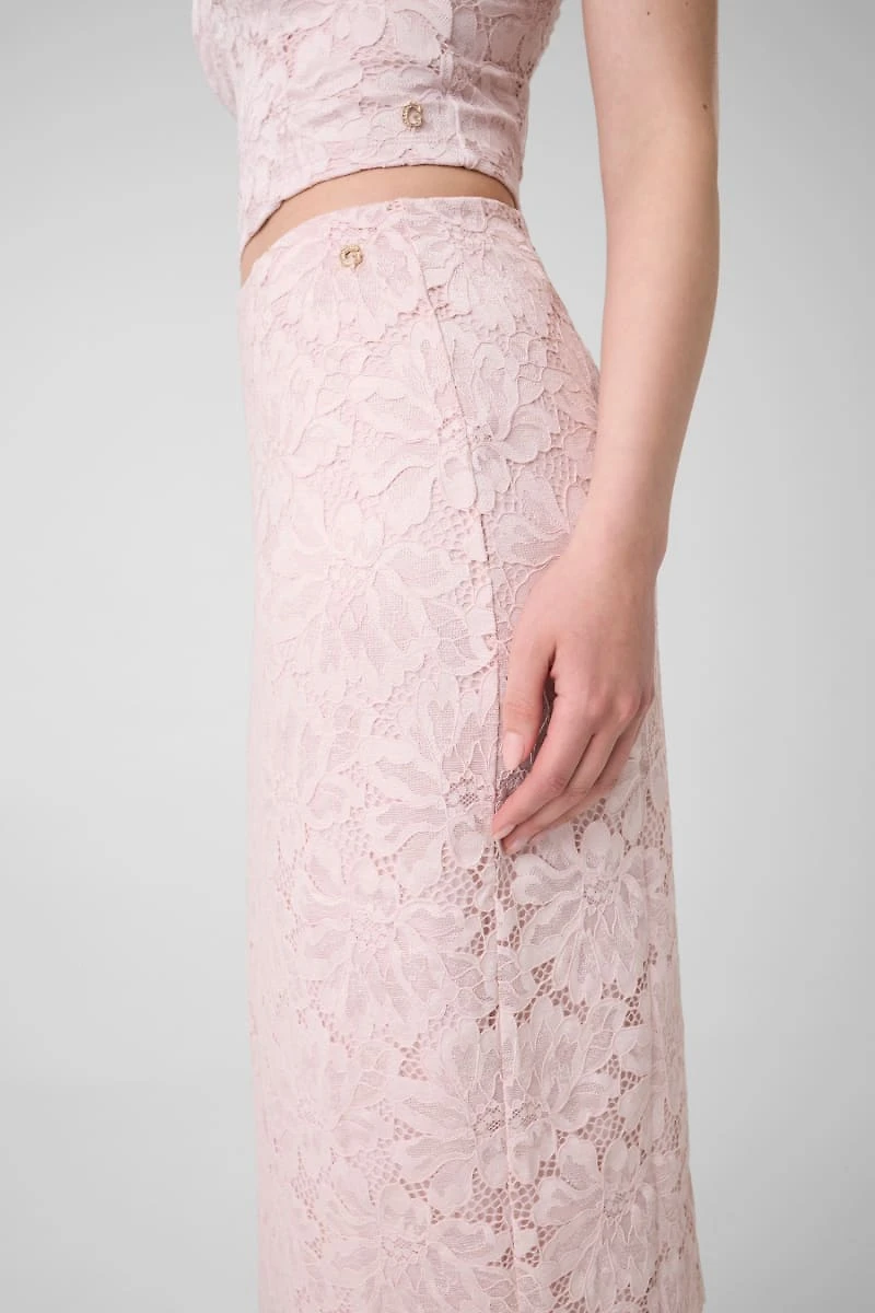 Lace midi skirt