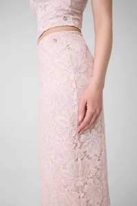 Lace midi skirt