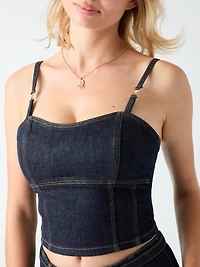 Denim bustier