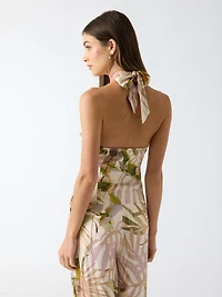 Linen-blend top