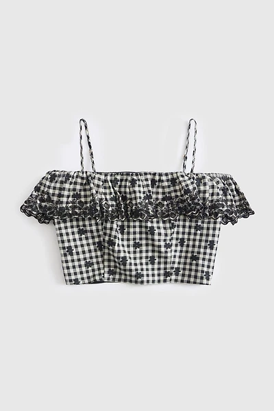Off shoulder ruffled top