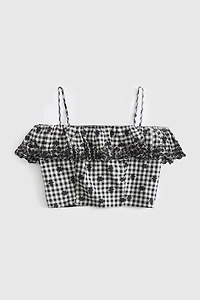 Off shoulder ruffled top