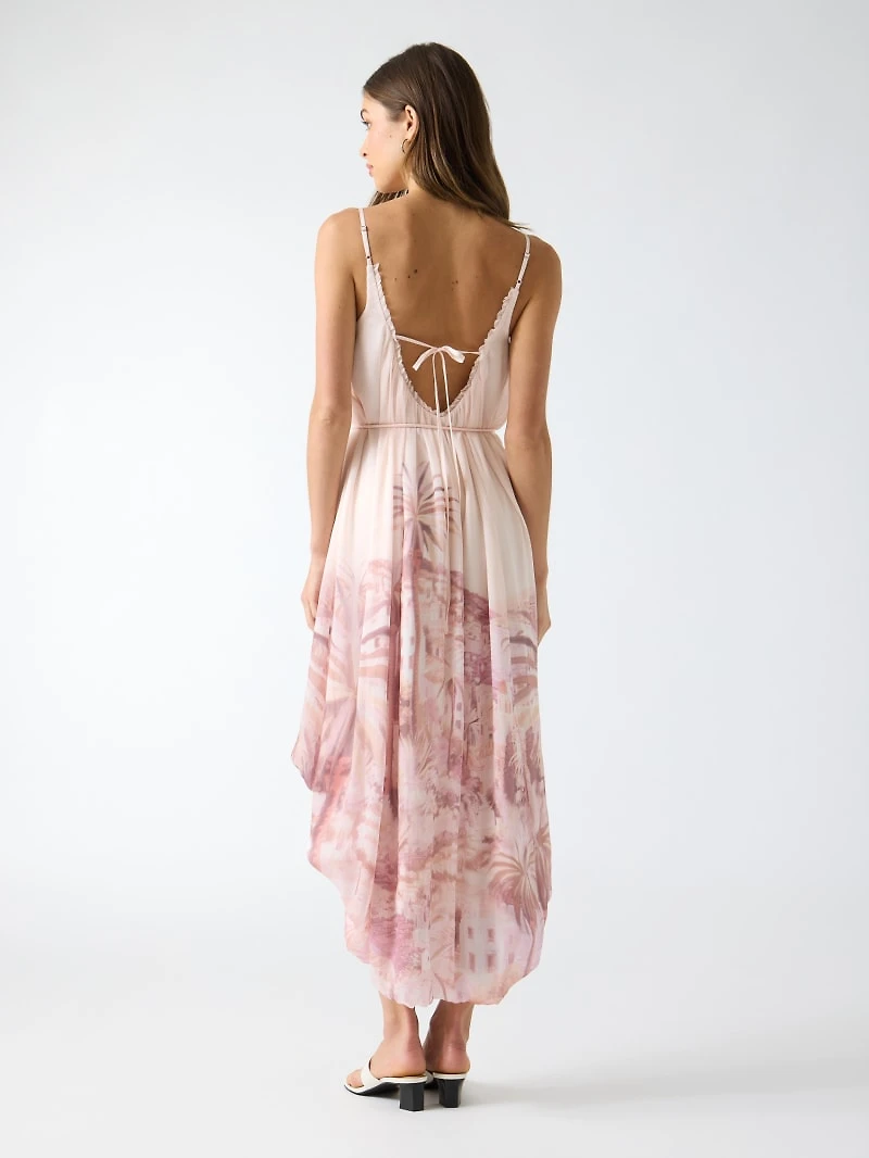 Asymmetric maxi dress