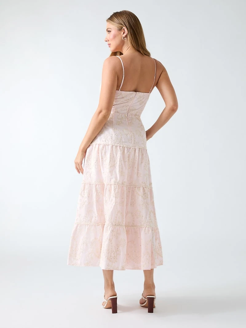 Embroidered midi dress