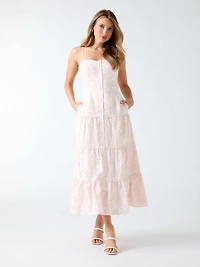 Embroidered midi dress