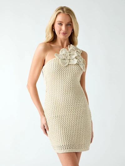 Crochet flowers dress