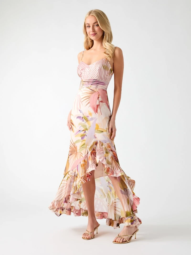 Volant long dress
