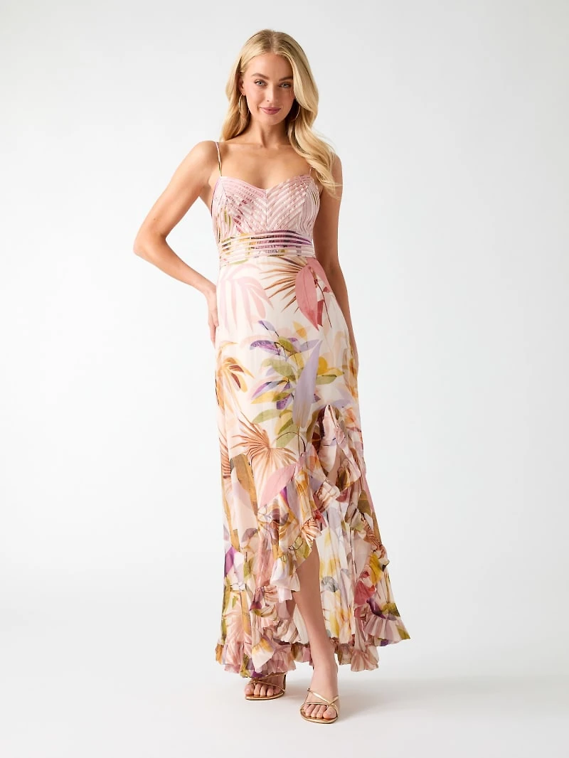 Volant long dress