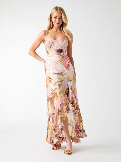 Volant long dress