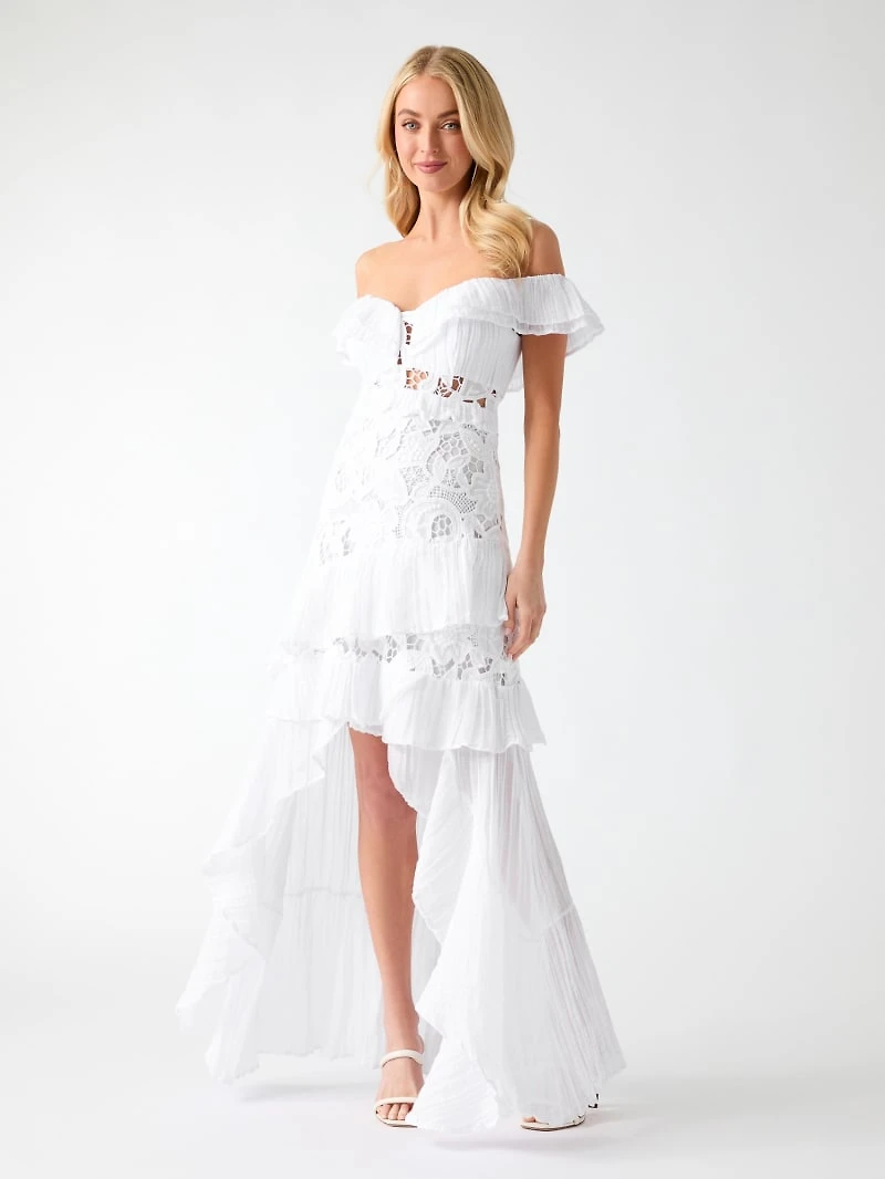 Off shoulder lace dress