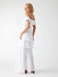 Off shoulder lace dress