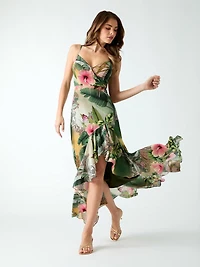 Printed long dress