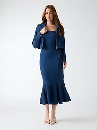 Denim long dress