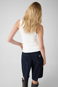 Embroidered logo tank top