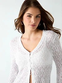 Lace knit top