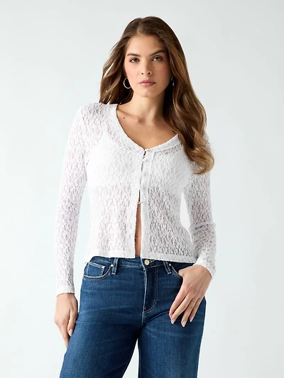 Lace knit top