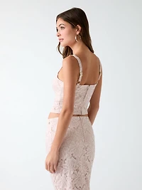 Lace cropped top