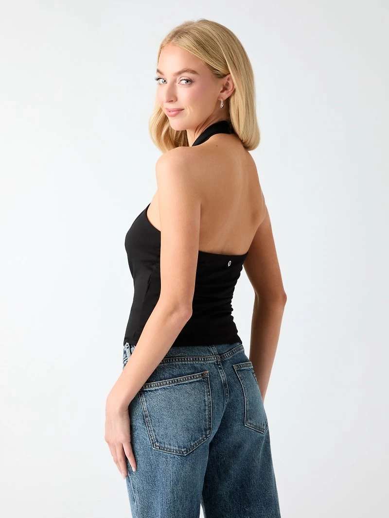 Printed halter top