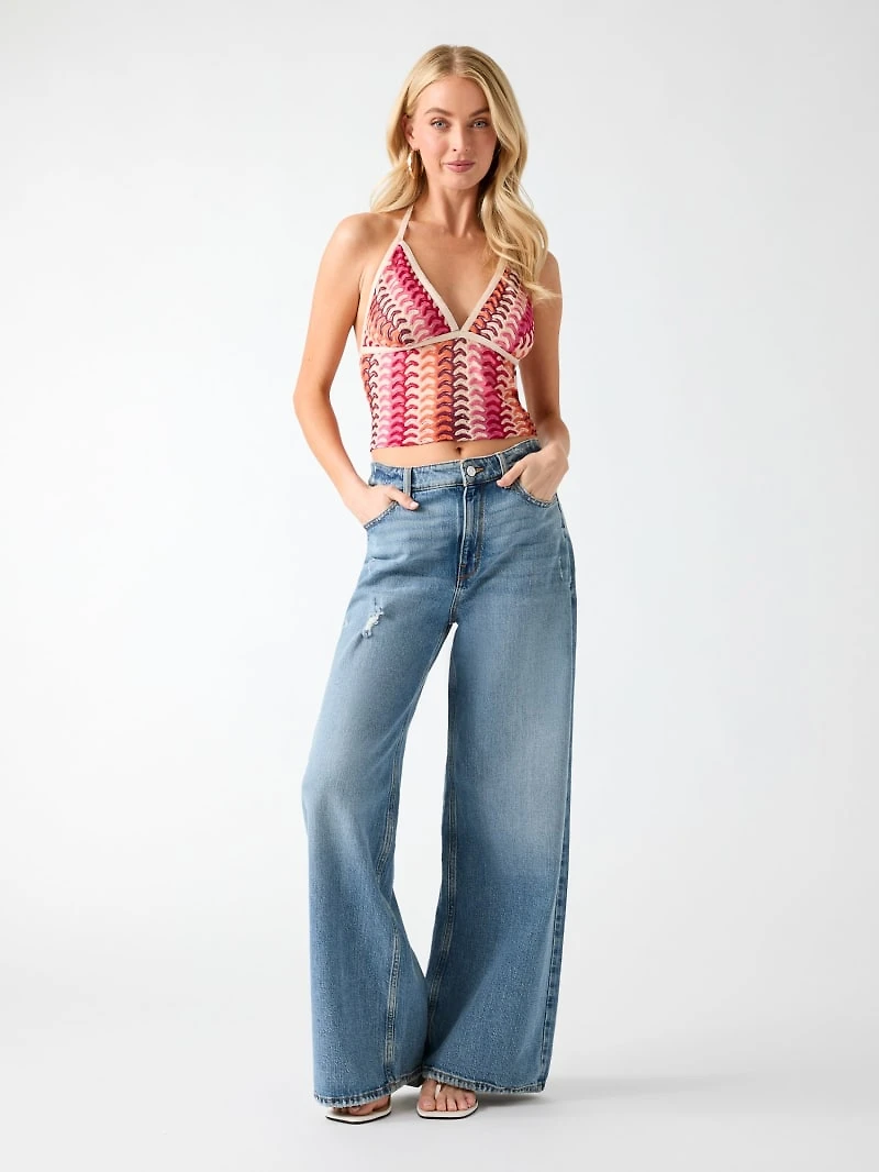 Knitted crooped top