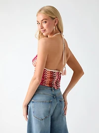 Knitted crooped top