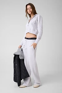Cotton waffle sweatshirt