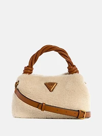 Shaida Shearling Top-Handle Crossbody