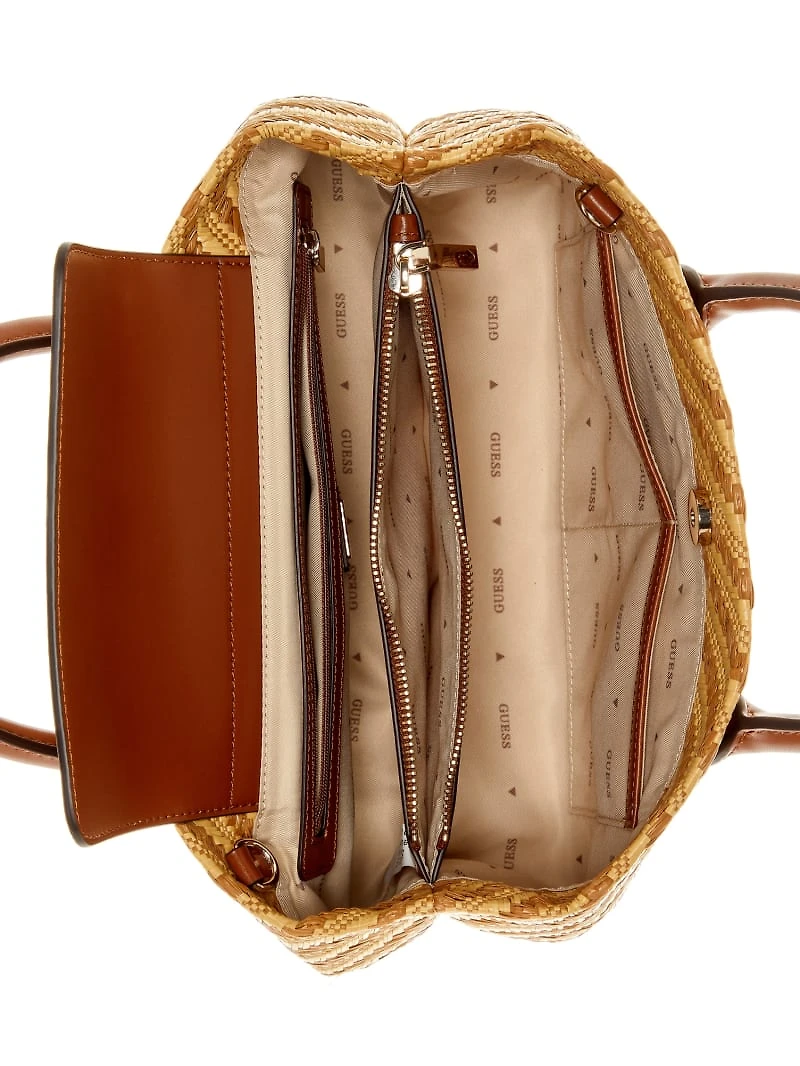 Simona Straw Small Satchel