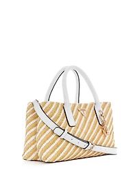 Simona Straw Small Satchel