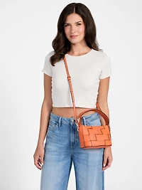 Maylee Woven Mini Hobo Bag