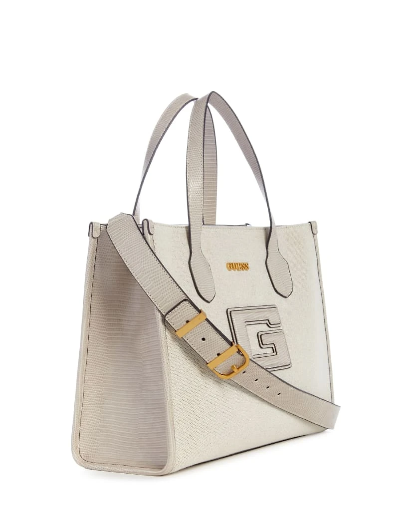 G Status Snake-Embossed Tote