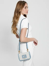 G Status Snake-Embossed Mini Crossbody