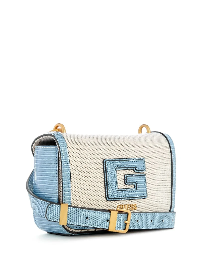 G Status Snake-Embossed Mini Crossbody