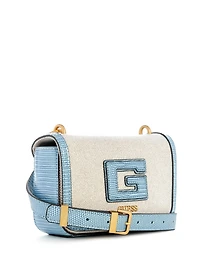 G Status Snake-Embossed Mini Crossbody