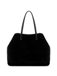 Victtoria Faux-Fur Large Tote Set
