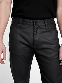 Harlem Ultra-Slim Coated Zip Jeans