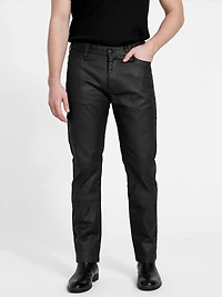 Harlem Ultra-Slim Coated Zip Jeans