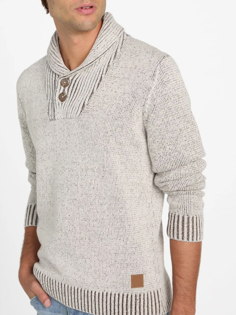 Leo Marled Shawl Sweater