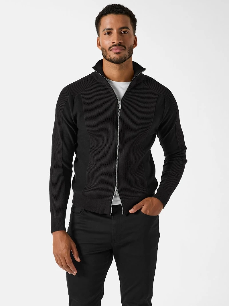 Melvin Wool-Blend Full-Zip Sweater