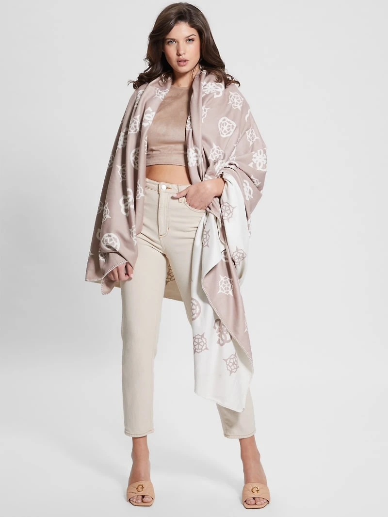 Fleece Peony Blanket