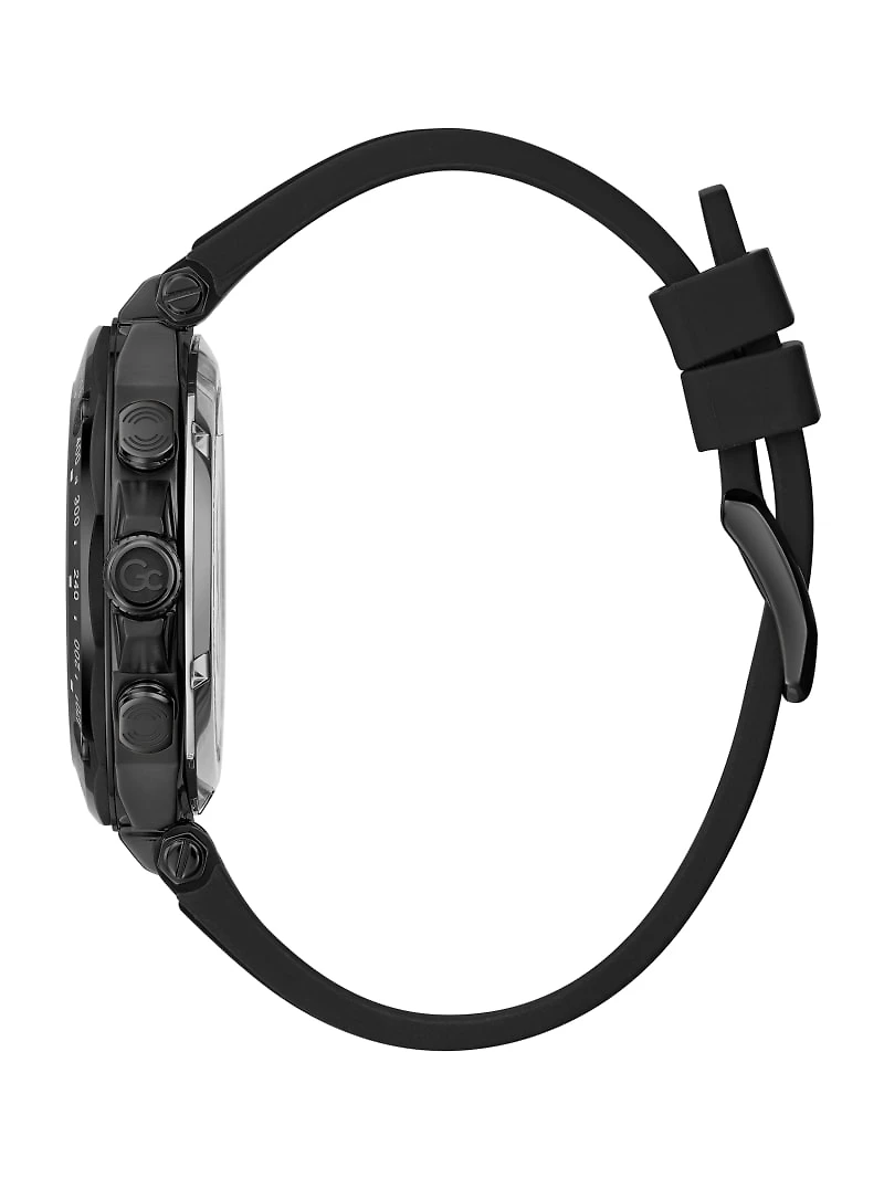 Black Silicone Sport Chronograph Watch