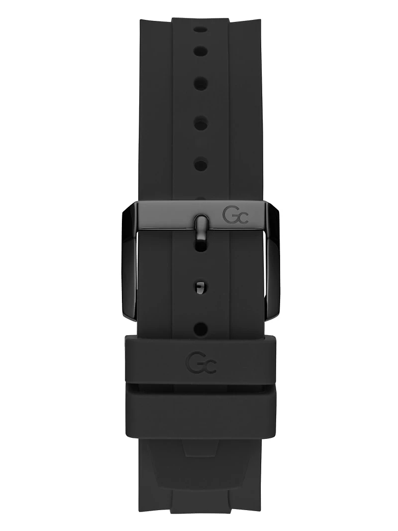 Black Silicone Sport Chronograph Watch