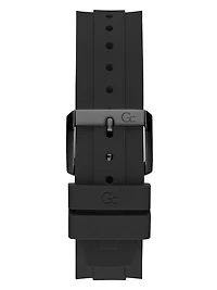 Black Silicone Sport Chronograph Watch