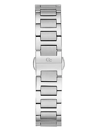 Silver-Tone and Black Chronograph Watch