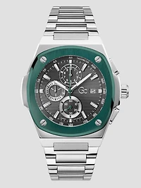 Silver-Tone Chronograph Watch