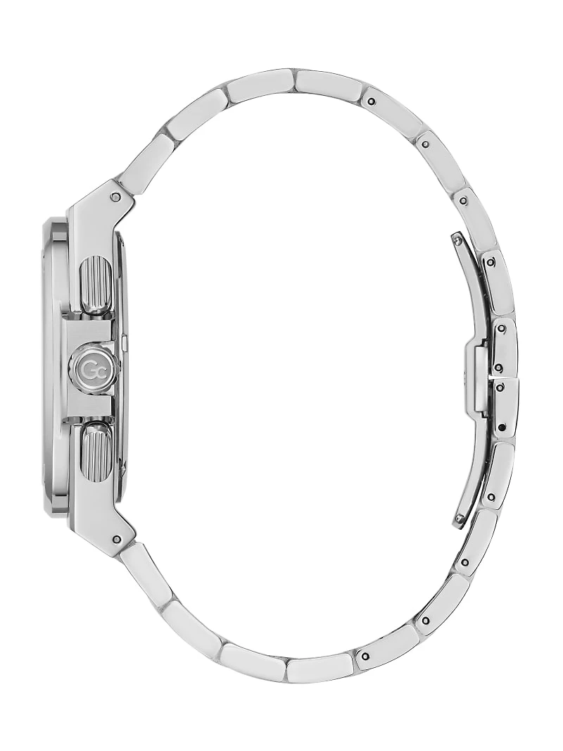 Gc Silver-Tone Chronograph Watch