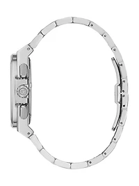 Gc Silver-Tone Chronograph Watch