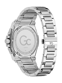 Gc Silver-Tone Chronograph Watch