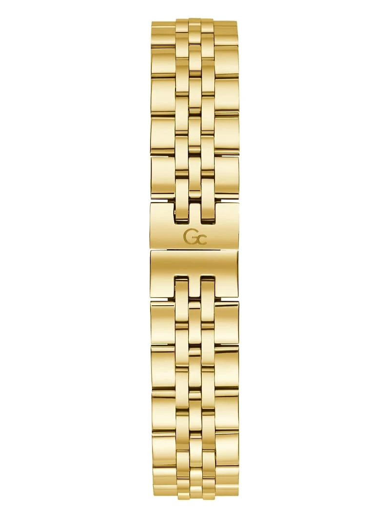 Gc Gold-Tone and Green Analog Watch