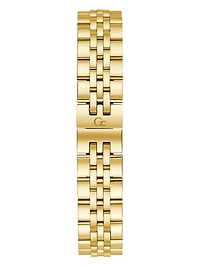 Gc Gold-Tone and Green Analog Watch